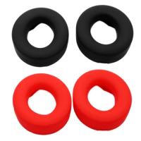 4PCS Ear Pads Headphone Cover Replacement Protector For Beats Studio3 Wireless Bluetooth Headset, Black &amp; Red