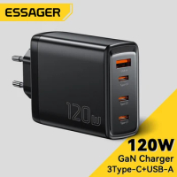 Essager 120W GaN USB Type C Charger Laptop 100W PD Fast Charge For Macbook Air M1 M2 Pro iPhone Samsung 65W Tablet Phone Chagers