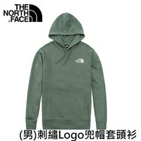 [THE NORTH FACE] 男 刺繡Logo兜帽套頭衫 綠 /  NF0A5AZFV1T