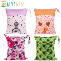 U PICK ALVABABY Waterproof Nappy Bag Reusable Cloth Diaper Bag Fashion Baby Diaper Bag Two pockets Wet Dry Bag