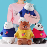 10 inch Original We Bare Bears Cartoon Xmas Plush Toys Grizzly Panda Ice Bear Soft Stuffed Dolls Plushies Figures Christmas Gift