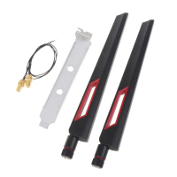 Dual Band 2.4G / 5GHz, Julat 2 * 10Dbi, Untuk M.2 IPEX MHF4, Kabel 20cm, Set Antena Pigtail RP-SMA, 