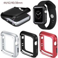 Magnetic Case For Apple Watch 4/3/2/1 Adsorption Aluminum Metal Frame Protective Case 40MM 44MM 38/42MM Watch Cover Bumper