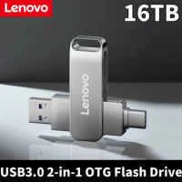 Lenovo 16TB USB 3.0 Flash Drive U Disk Type-C Interface High Speed 1TB 2TB 4TB Large Capacity 512GB Metal Pendrive Memoria Stick