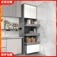 台灣公司 電器櫃 廚房餐邊櫃高櫃一體靠墻儲物櫃收納微波爐櫃窄高小薄櫃子電器櫃櫥S051快速出貨