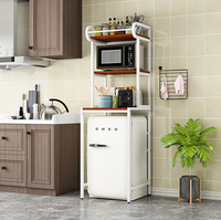 小型冰箱架子置物架側面上方落地洗碗機頂部家用廚房多層微波爐架