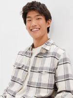 เสื้อเชิ้ตผู้ชาย JIM PLAID RYAN FLANNEL SHIRT สี ครีม