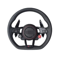 Professional Custom Carbon Fiber Realleather Car Steering Wheel For Audi Rs Rs3 Rs7 A3 A4 A5 A6 A7 A8 TT