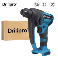 Drillpro Brushless Cordless Hammer Drill Demolition Hammer Charged Electric Drill Rotary Power Tool For Makita 18V Battery