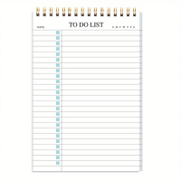 สิ่งที่ต้องทำรายการ Notepadเกลียวผูกพันทุกวันชั่วโมงกำหนดการงานวางแผน Padโน๊ตบุ๊ควิทยาเขตฉีกขาด Note