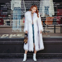 Real Fur Coat Women Real Fox Fur Winter Coat Women Korean Fashion Long Coat for Women Clothes 2020 Manteau Femme YY825