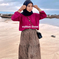 Setelan Pakaian Claudya by vuitton three / oneset primadona Baju Atasan Bawahan Wanita Lembut Muslim