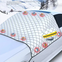 [HOT BNMK BTG 517] Magnetic Car Windshield Cover Winter Ice Snow Dust Frost Guard UV Protector Car F