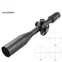 SK5-25X50 FFP Big Wheel Lunetas Tactical Riflescope Sight With Illuminated Lunettes For Hunting Air Gun Sniper Rifle Scope