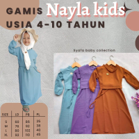 Gamin Crinkle Anak / Gamis Nayla / Gamis Anak Usia 3-9th