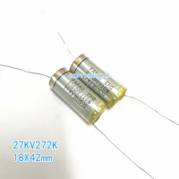 2PCS 2700PF 3000PF 27KV Axial polystyrene film high voltage capacitor 25KV 27KV2700PF 3000PF 27000V 272K 302K/27KV FARAD