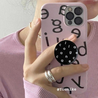 韓風 粉色 英字 字母 氣囊支架 磨砂霧面 軟殼 鏡頭挖空 素色 鏡頭加高 適 蘋果 iphone 14pro 手機殼