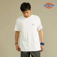Dickies 男女款白色純棉前後品牌Logo印花短袖T恤｜DK011799C4D