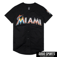 ⭐限時9倍點數回饋⭐【毒】MLB MIA 邁阿密馬林魚 經典款 LOGO 黑色 棒球球衣