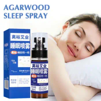 80ml Agarwood Aromatherapy Sleep Spray Agarwood Sleep Mist Soothing Sleep Fabric Pillow Spray For Relaxation Insomnia Therapy