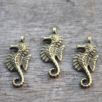 15pcs--sea horse charms,Antique bronze sea horse charms/pendants,Hippocampus pendant 29x12mm
