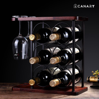 歐式實木紅酒架 擺件酒瓶架 現代簡約家用酒柜客廳家居擺設葡萄酒架