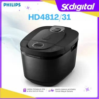 Rice Cooker Philips HD4812 Penanak Nasi Digital 1,8 Liter HD4812/31 HD4812/30 3000 Series HITAM