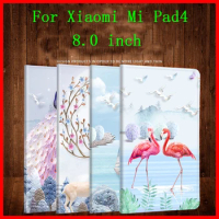 Luxury PU Leather Flip Tablet Case For Xiaomi Mi Pad 4 MiPad4 Protective Cover Coque Mi Pad4 8.0 inch Mipad 4 Smart Fundas Shell