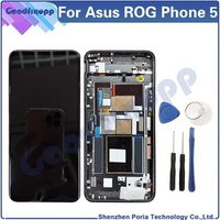 For Asus ROG Phone 5 ZS673KS I005DB I005DA ROG 5 ROG5 LCD Display Touch Screen Digitizer Assembly Replacement