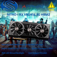 SAPPHIRE NITRO+ Radeon RX Vega 56 8GB HBM2 PCI Express 3.0 CrossFireX Support ATX Video Card 100420NT+LESR