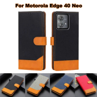 For чехол Motorola Edge 40 Neo 5G Phone Case Wallet Capa Leather Cover For Coque Motorola Edge 40 Neo XT-2307-1 XT-2307-3 Fundas