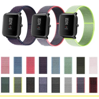 Sport Loop Woven Wrist Strap For Xiaomi Huami Amazfit GTS 2 GTR 42mm Breathable Adjustable Watch Band For Amazfit Bip lite Pop