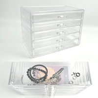 透明收納盒 5層抽屜飾品盒【NAWA103】