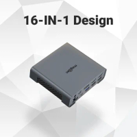 USB C Triple Monitor Docking Station 2 HDMI Displayport 4K 60Hz SD TF Card Slot RJ45 AC 65W Chagring for Lenovo Dell HP Laptop