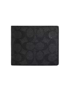 Coach Men's 3 In 1 Wallet In Signature Canvas Charcoal/Black CW380
