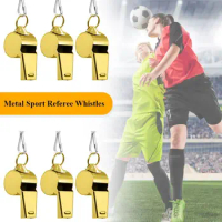 2pcs Metal Stainless Steel Whistles with Rope Sport Referee Tool Party School Soccer Football Basketball Whistle for Training