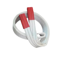 White Corrosion Resistant Crane Slings For Loading Lightweight And Flexible With Reinforced Sheath 2T*4M