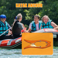 Brush Gripper Anchor Clamp Anchor With Teeth High-strength Wear-resistant Brush Gripper Anchor With Anchor Rope Kayak Canoe