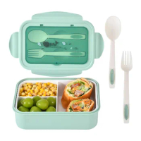 Bento Boxes for Adults - 1100 ML Bento Lunch Box For Kids Childrens With Spoon &amp; Fork - Durable Perfect Size for On-the-Go Meal