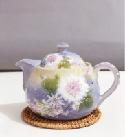 限定瀨戶燒釉下彩手繪繁花櫻花陶瓷茶壺禮物