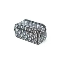 Pouch CHRISTIAN DIOR OBLIQUE BEIGE DOUBLE ZIP POUCH 100% ORIGINAL 25X13X13CM