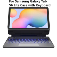For Samsung Galaxy Tab S6 Lite 10.4Inch Case with Keyboard Magnetic Floating Cantilever Stand Multi-Touch Trackpad Keyboard Case