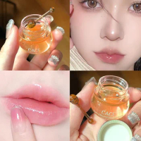 Natural Honey Cherry Blossom Lip Balm Nourishing Moisturizing Lip Mask Anti-cracking Long Lasting Waterproof Liquid Lip Oil Care