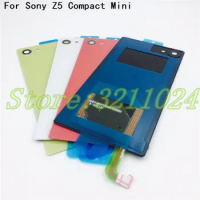 For Sony Xperia Z5 Compact Glass Battery Case Cover Rear Door Housing Back Cover Repair parts For Sony Z5 Mini Battery Cover