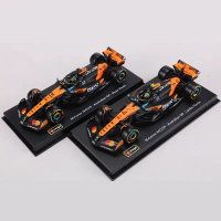 โมเดลรถแข่ง Burago ขนาด 1:43 รุ่นปี 2025 MCL39 F1 เวอร์ชันกล่องกระดาษหมายเลข 4/81 โมเดลรถทำจากโลหะผส