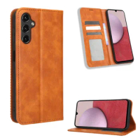 For SAMSUNG Galaxy A14 5G Retro Flip Leather Case Wallet Book Holder Magnet Full Cover For SAMSUNG A14 A1 4 A 14 Phone Bags