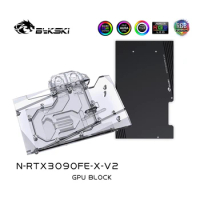 Bykski Water Block Use for NVIDIA RTX3090 Founder Edition GPU Card / Copper Block Fit 3090 FE Video Card / Backplate A-RGB RURA