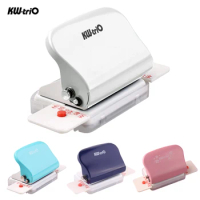 KW-trio 6-Hole Paper Punch Handheld Metal Hole Puncher 5 Sheet Capacity 6mm for A4 A5 B5 Notebook Scrapbook Diary Planner