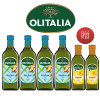 【Olitalia 奧利塔】玄米油1000mlx4瓶(+頂級芥花油500mlx2瓶-禮盒組)