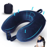 Multifunctional U-shaped Pillow Travel Neck Pillow Slow Rebound Memory Foam Car Airplane Sleep Pillow Head Support Soft Headrest